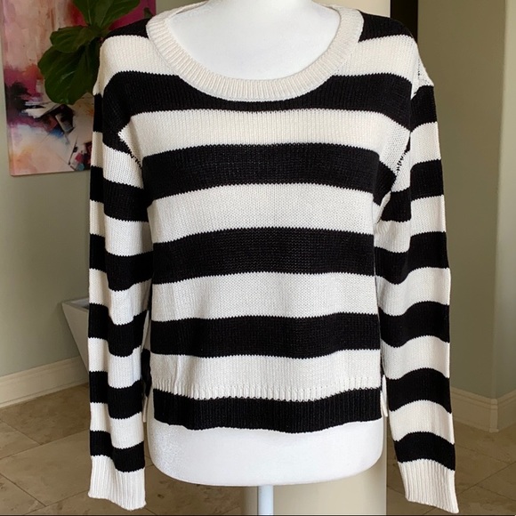 Divided Stripe Sweater - Picture 1 of 4